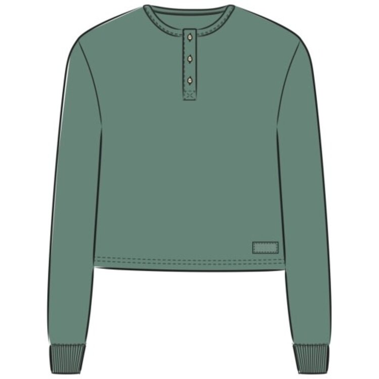 Life is Good WOMEN'S SOLID CRUSHER BOXY HENLEY