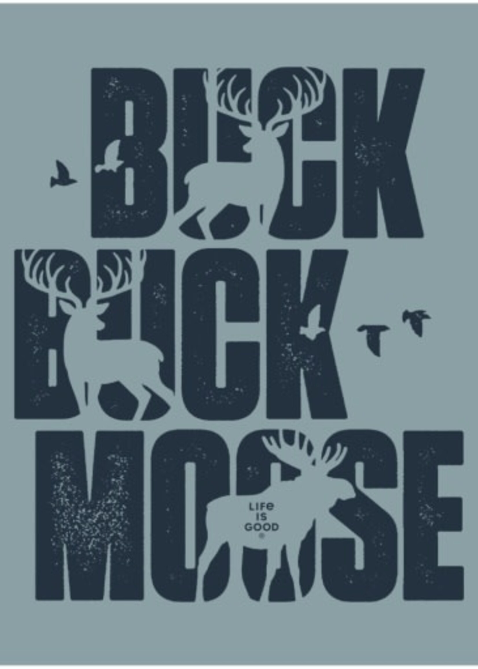 Life is Good MEN'S TYPEOUT BUCK BUCK MOOSE BOLD SHORT