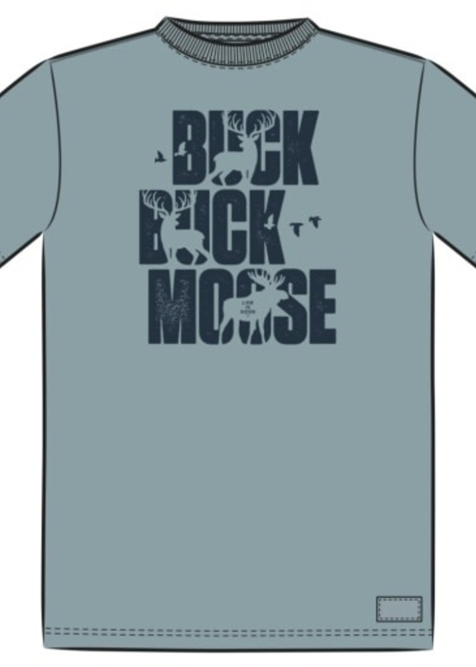 Life is Good MEN'S TYPEOUT BUCK BUCK MOOSE BOLD SHORT