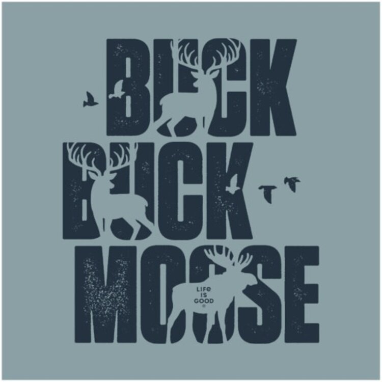 Life is Good MEN'S TYPEOUT BUCK BUCK MOOSE BOLD SHORT