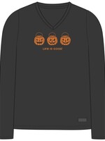 Life is Good WOMEN'S JACK O LANTERN TRIO LONG SLEEVE