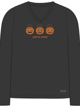 Life is Good WOMEN'S JACK O LANTERN TRIO LONG SLEEVE