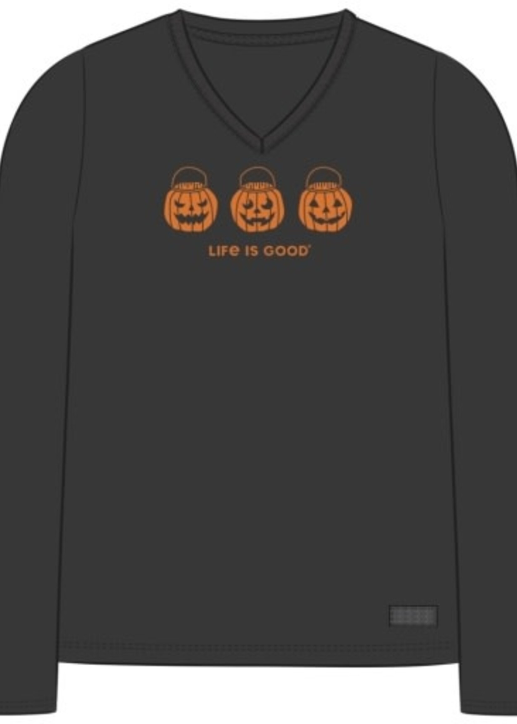 Life is Good WOMEN'S JACK O LANTERN TRIO LONG SLEEVE