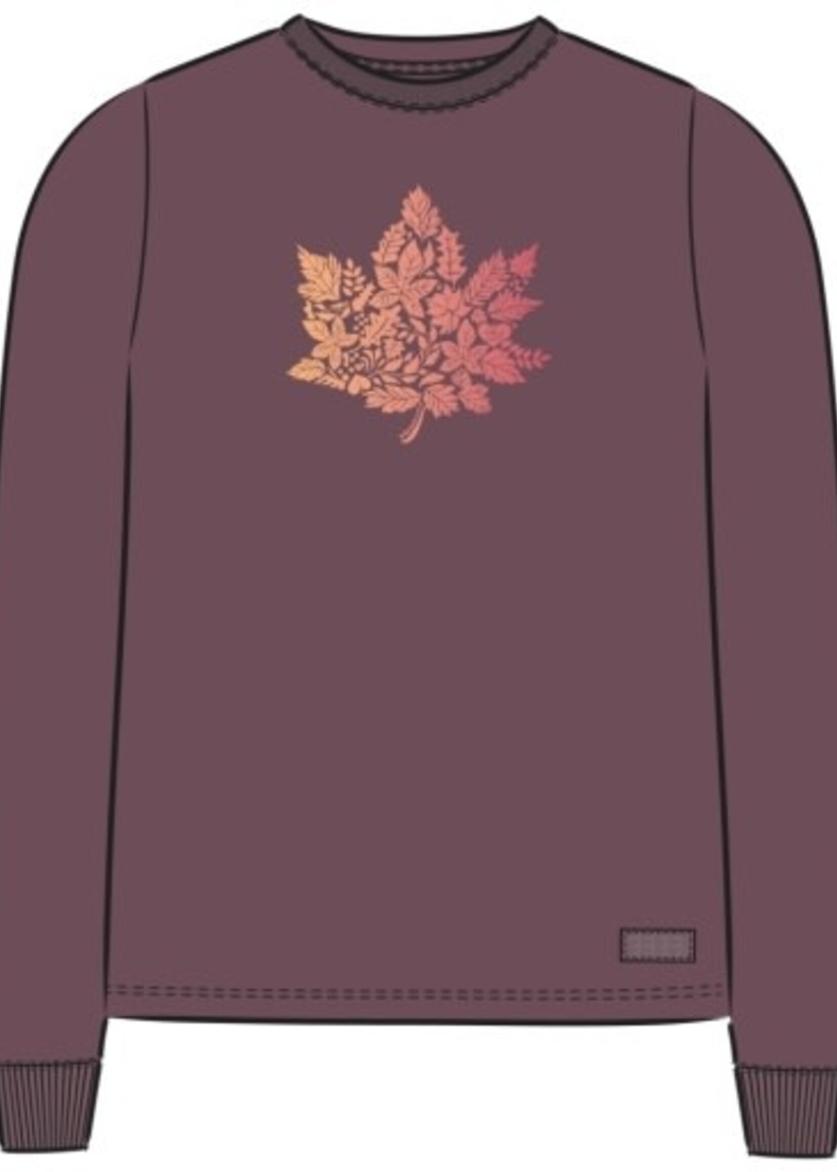 Life is Good WOMEN'S LEAF OF LEAVES LONG SLEEVE CRUSH
