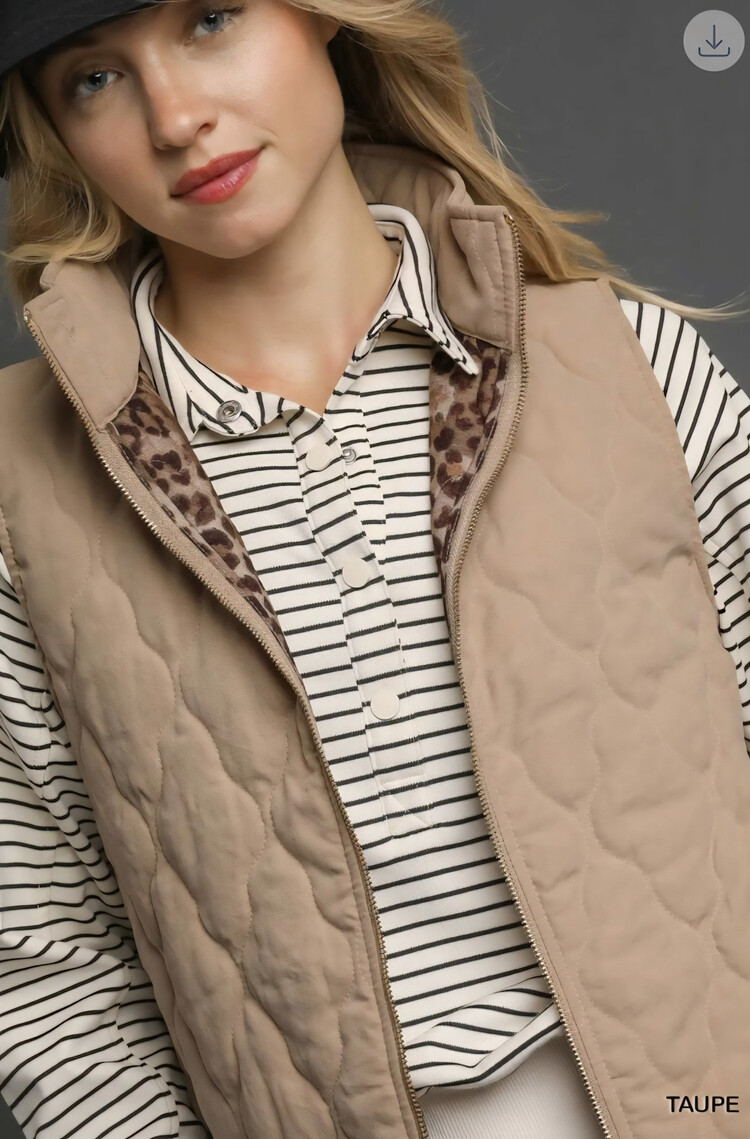Umgee Wild Side Quilted Vest