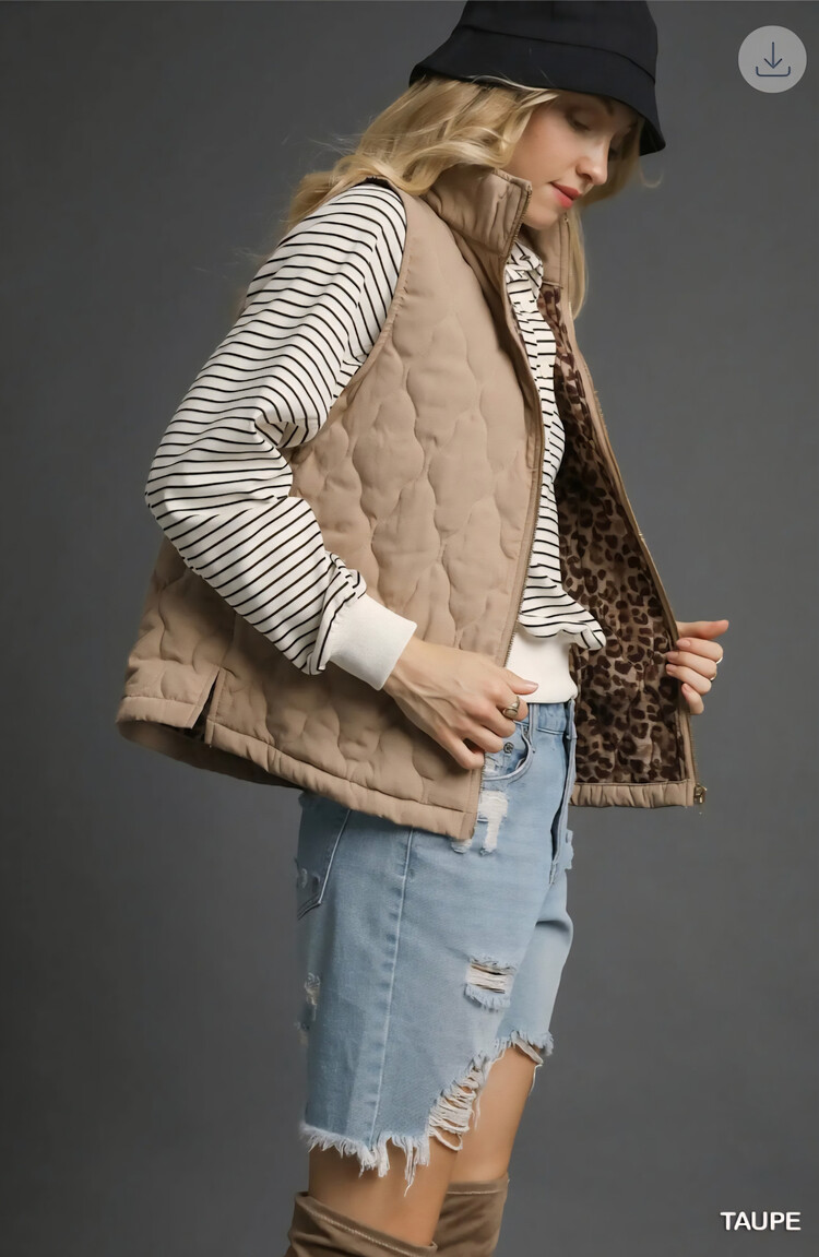 Umgee Wild Side Quilted Vest