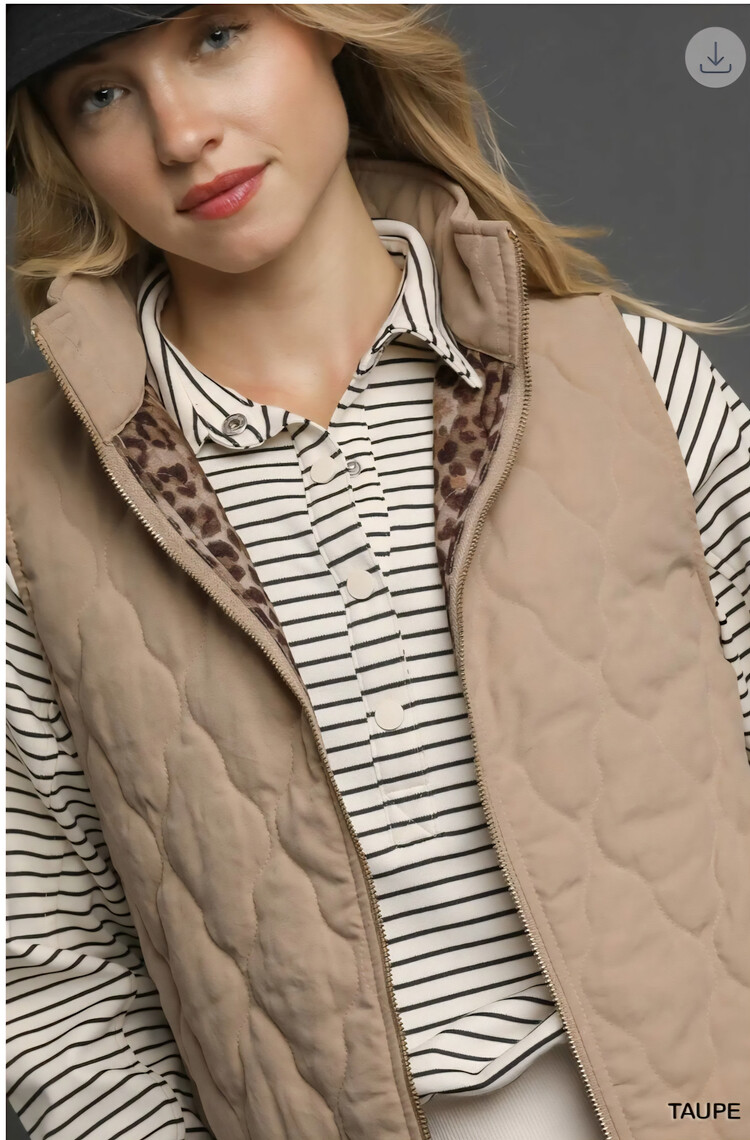 Umgee Wild Side Quilted Vest