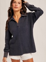 Hem & Thread Washed Waffle Pullover