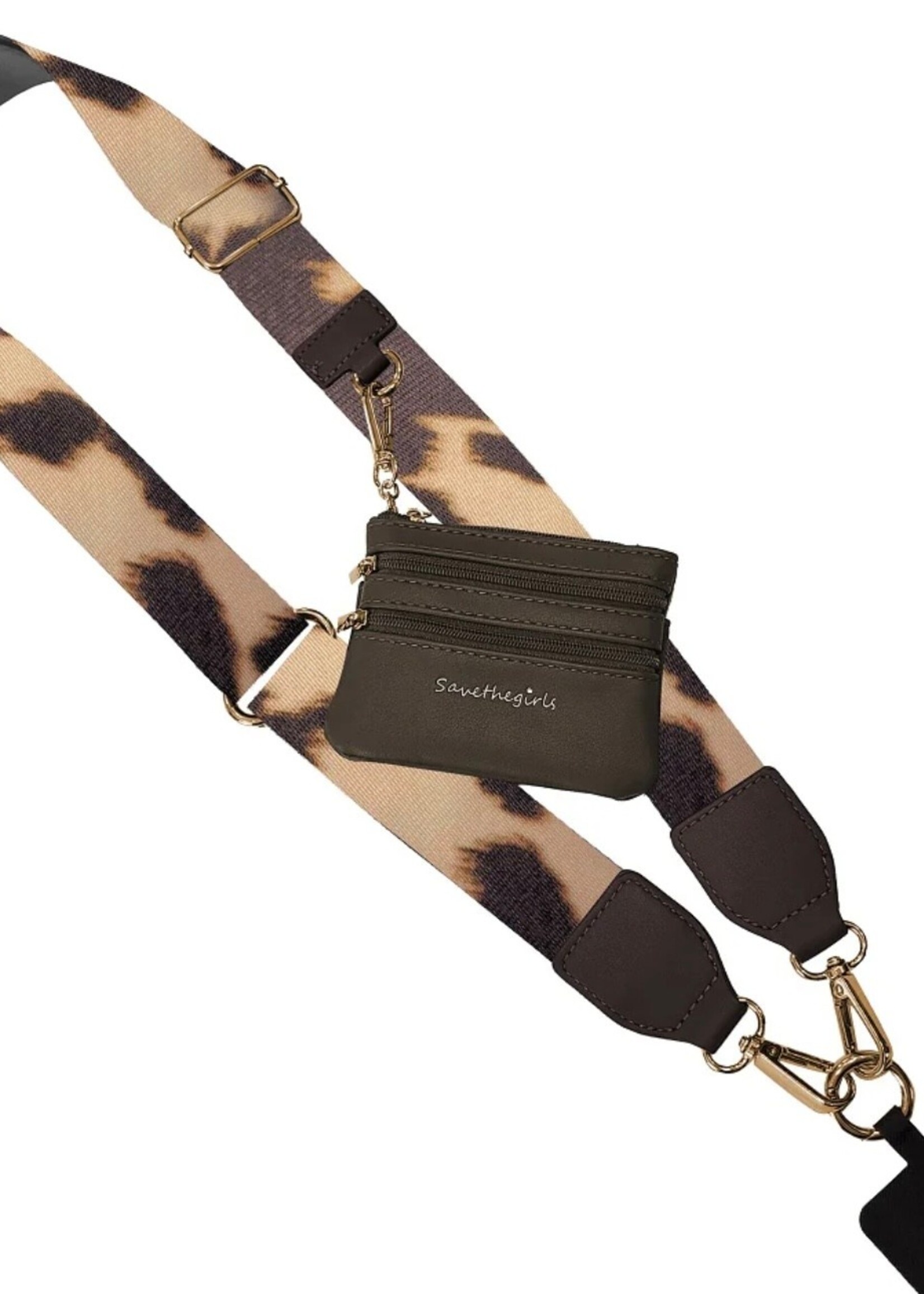 Save The Girls Clip & Go strap with zippered pouch