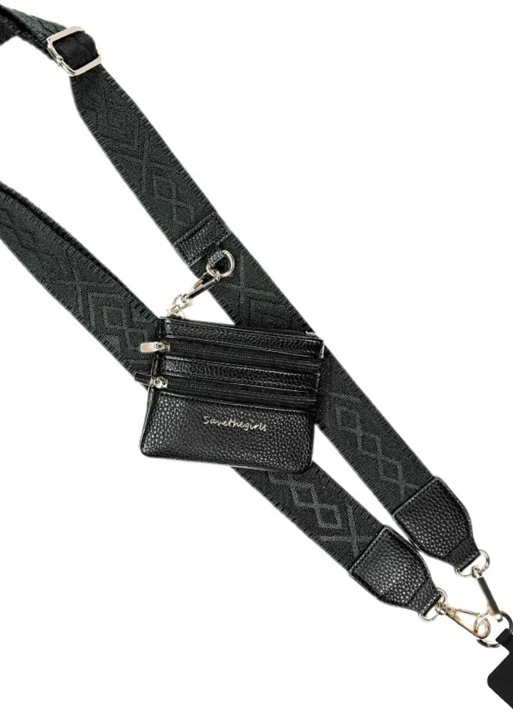 Save The Girls Clip & Go strap with zippered pouch