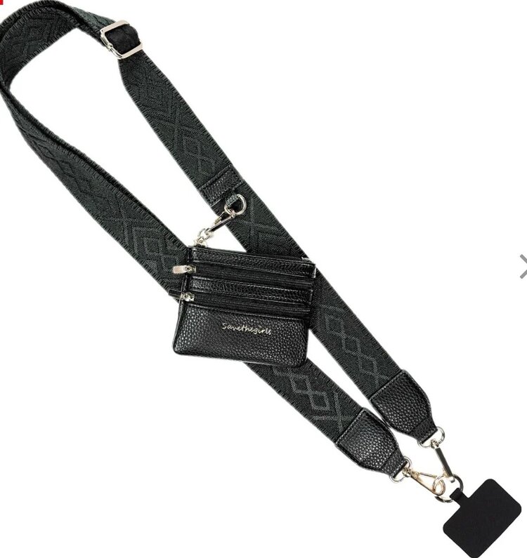 Save The Girls Clip & Go strap with zippered pouch
