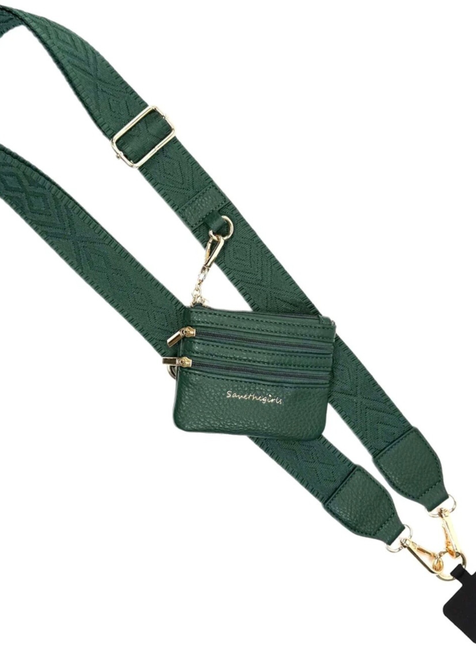 Save The Girls Clip & Go strap with zippered pouch