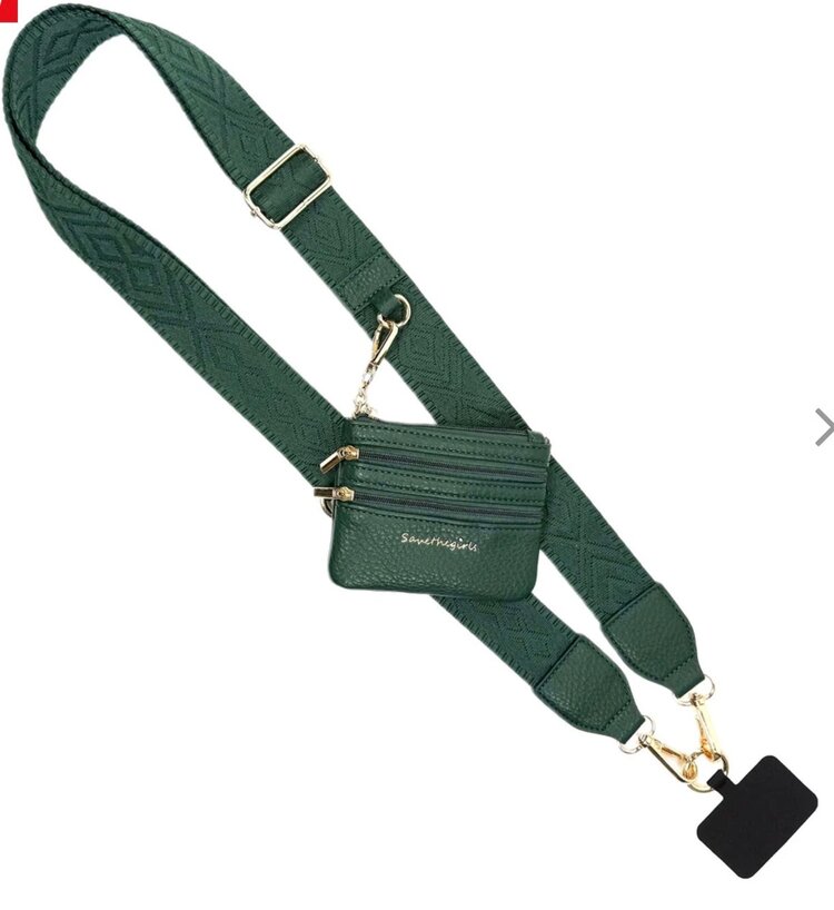 Save The Girls Clip & Go strap with zippered pouch