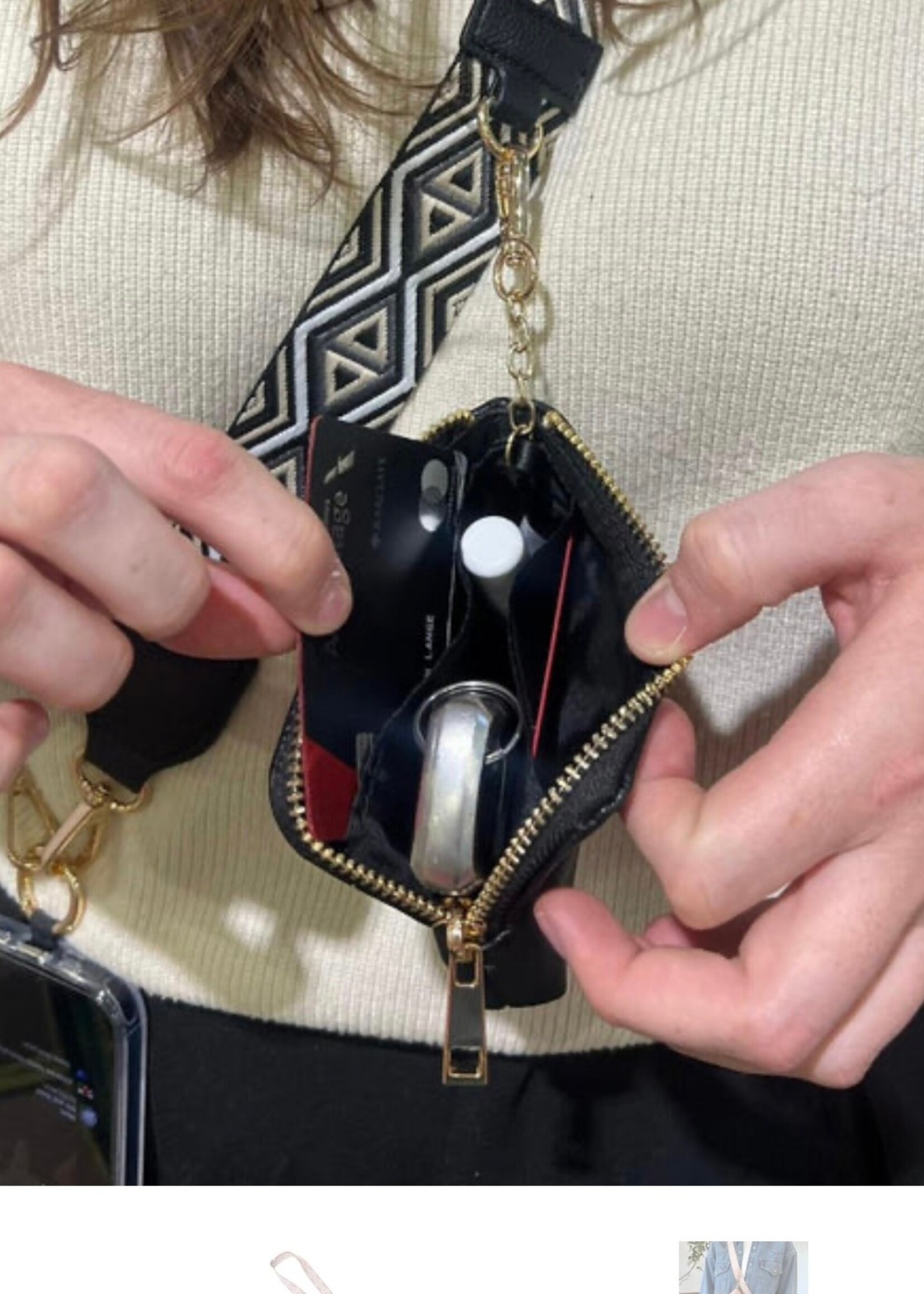 Save The Girls Clip & Go strap with zippered pouch