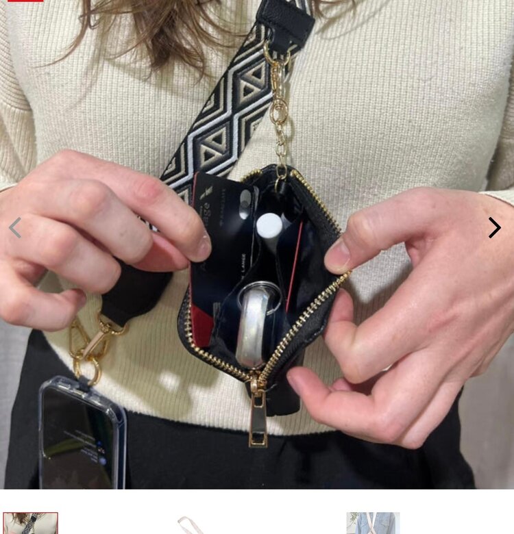 Save The Girls Clip & Go strap with zippered pouch