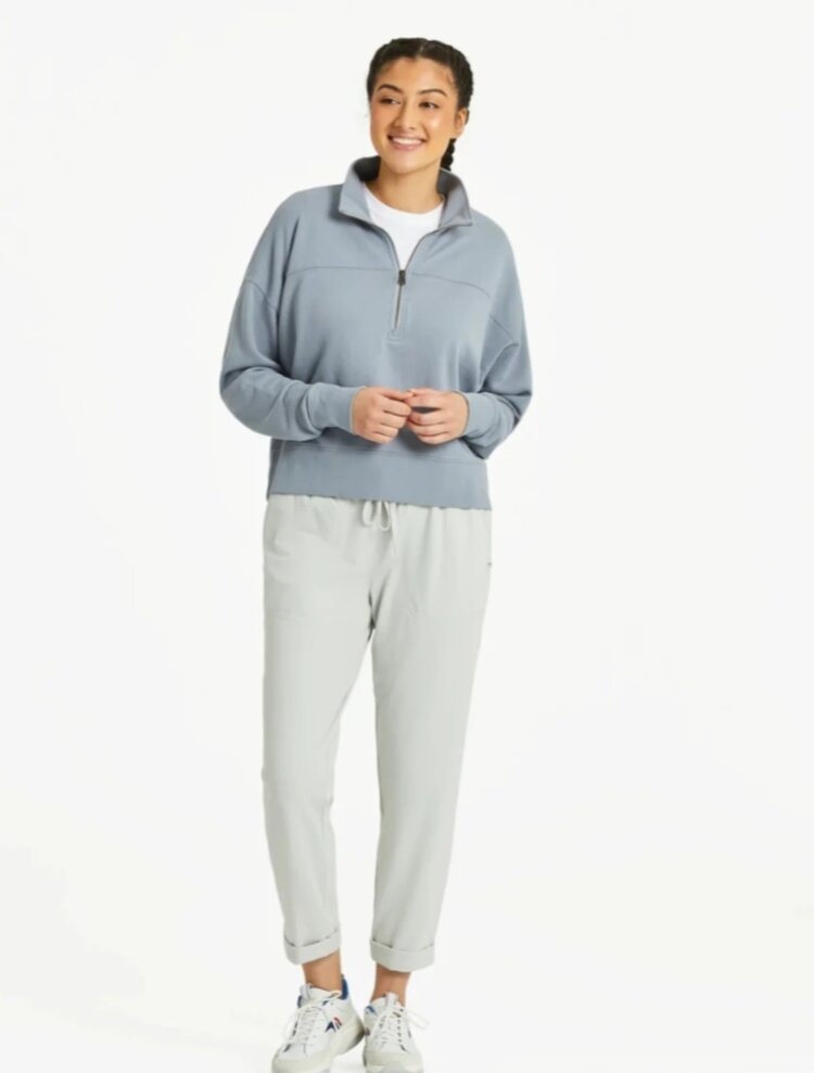 Life is Good WOMEN'S SOLID FRENCH TERRY BOXY QUARTER