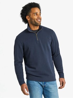Life is Good MEN'S SOLID FRENCH TERRY QUARTER ZIP