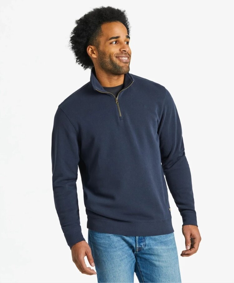 Life is Good MEN'S SOLID FRENCH TERRY QUARTER ZIP