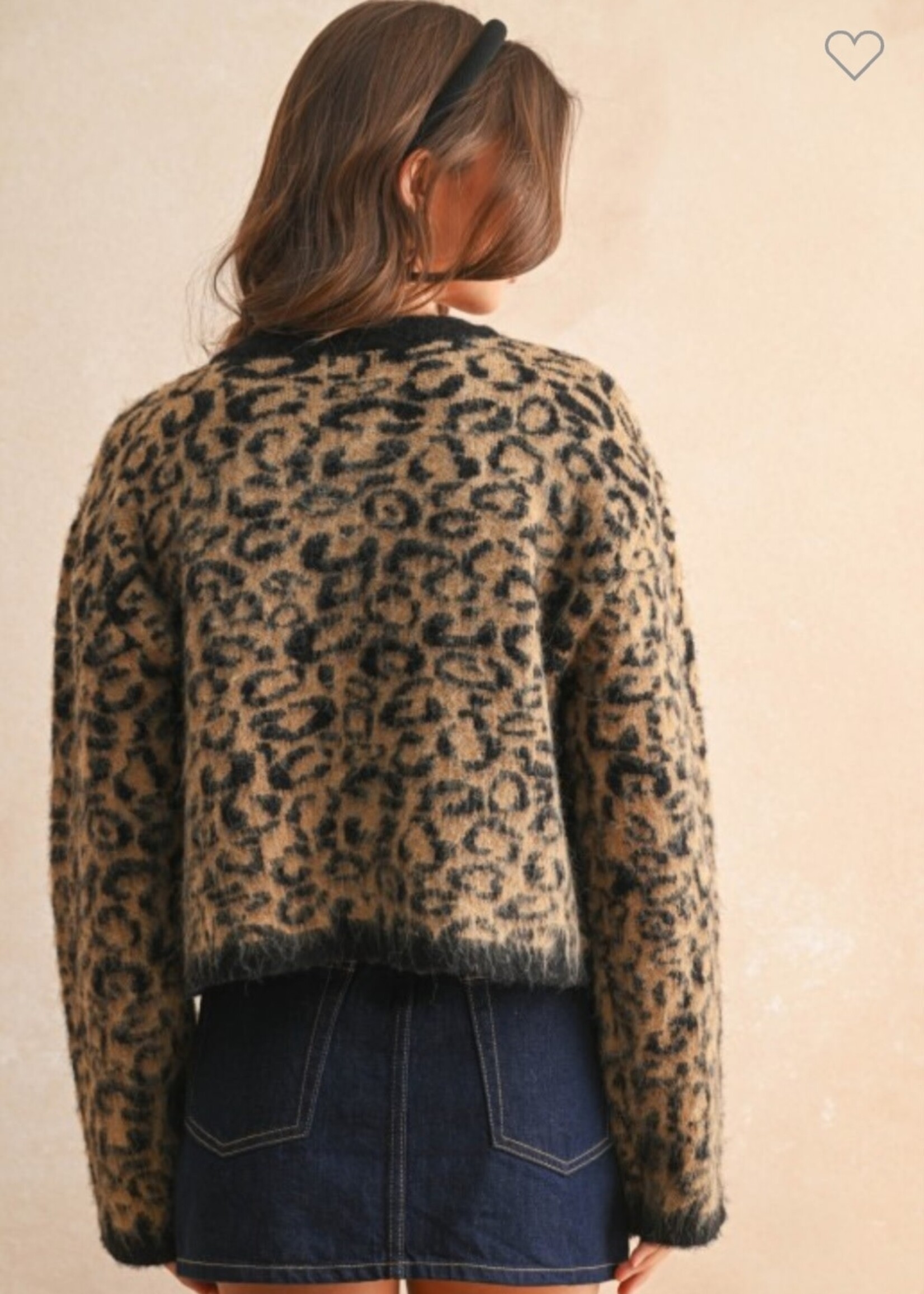 Miou Muse Leopard Print Cardigan