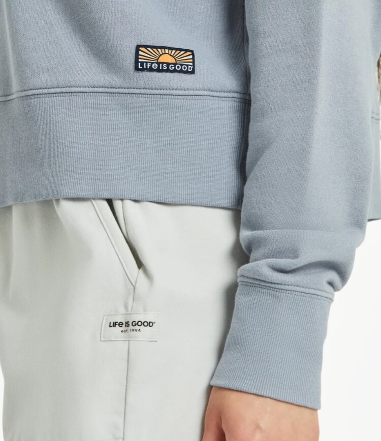 Life is Good WOMEN'S SOLID FRENCH TERRY BOXY QUARTER