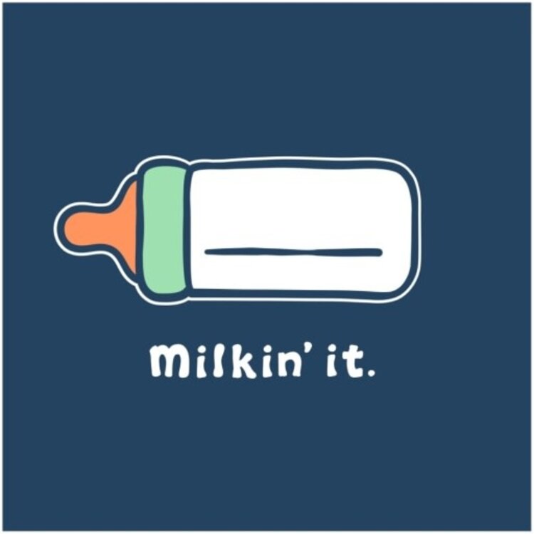 Life is Good MILKIN IT LONG SLEEVE CRUSHER BABY BODYS