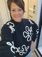 En Creme Whimsical Bloom Sweater