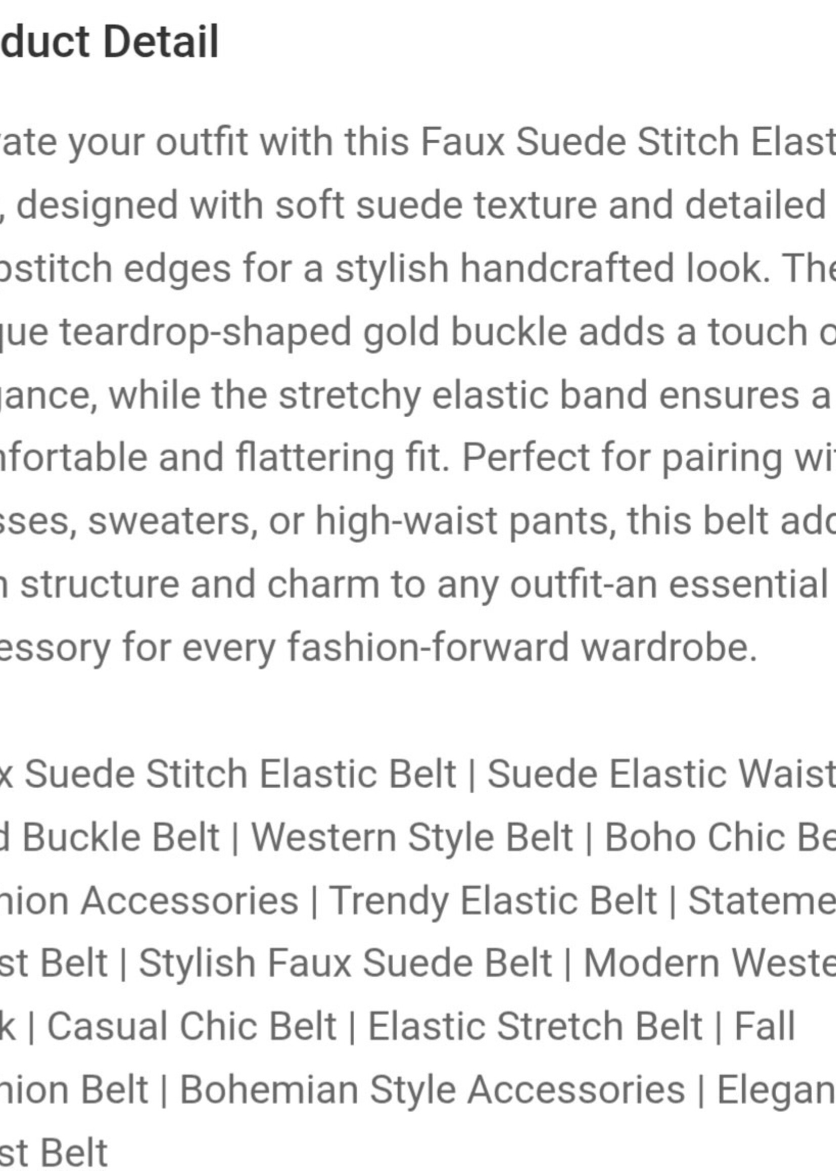 Faux Suede Strech Belts