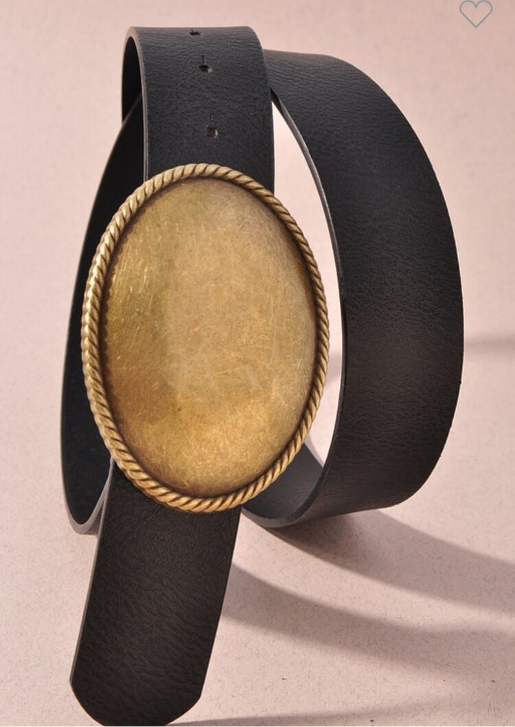 Western Oval Buckle Belt