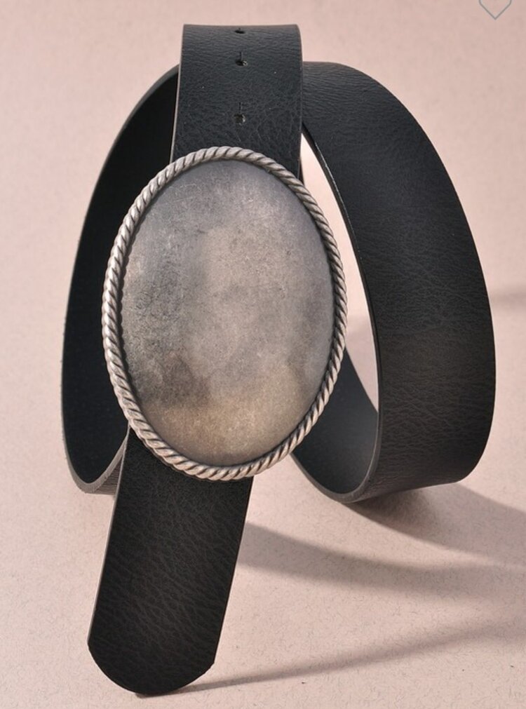 Western Oval Buckle Belt