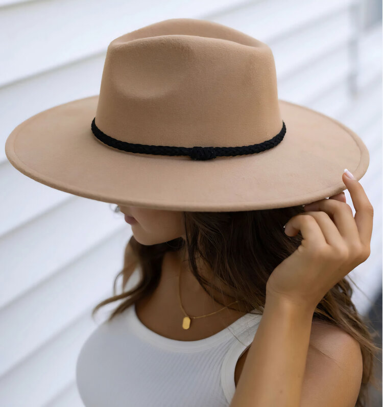 Grace & Lace Wide Brim felt hat