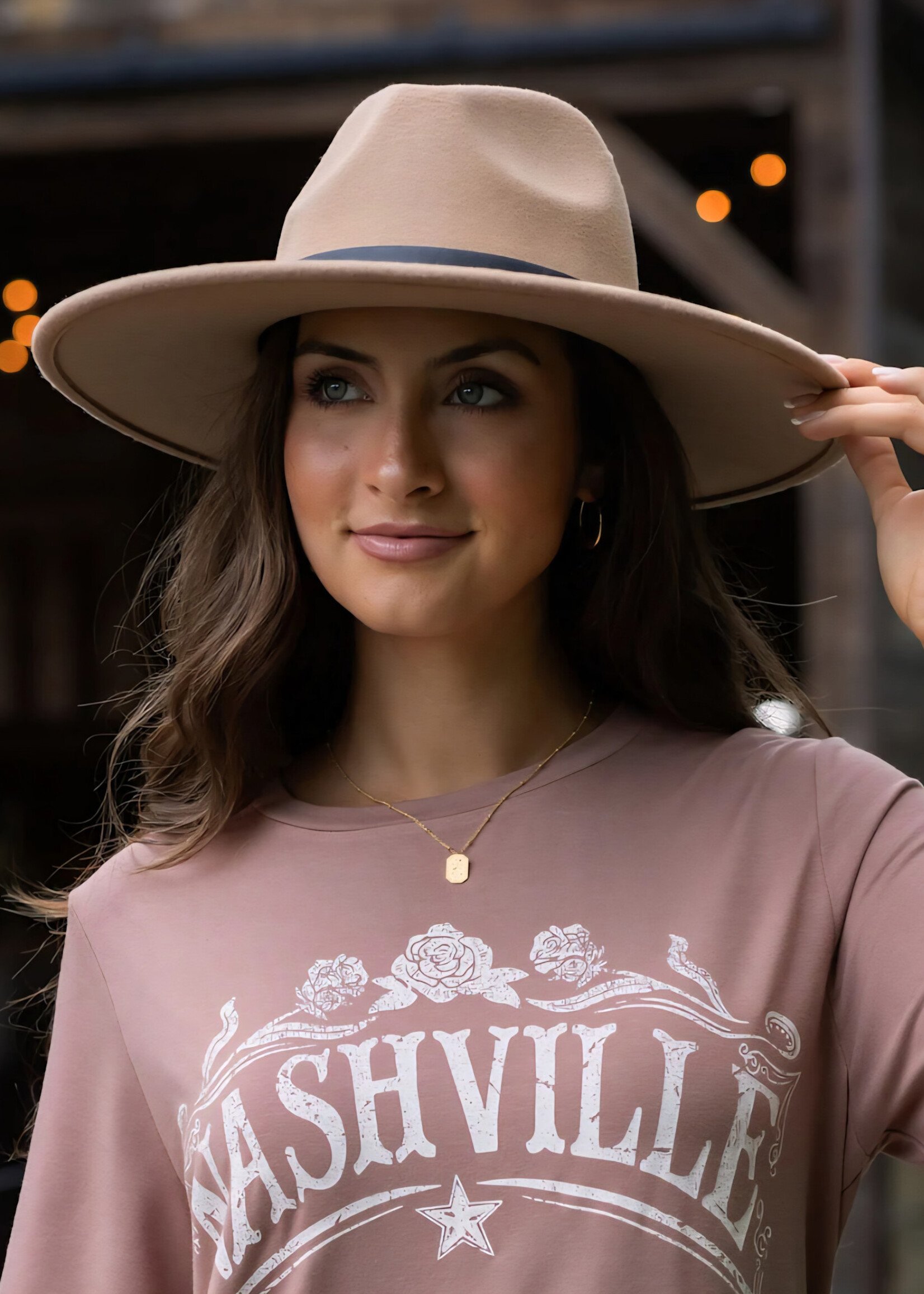 Grace & Lace Wide Brim felt hat