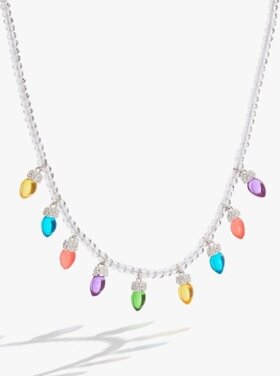 ALEX AND ANI christmas light bulb necklace