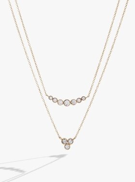 ALEX AND ANI double-layer crystal necklace