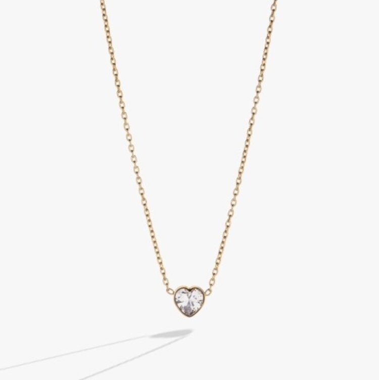 ALEX AND ANI crystal heart pendant necklace