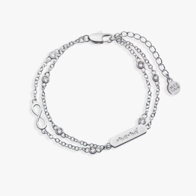 ALEX AND ANI mamá infinity chain double strand bracelet