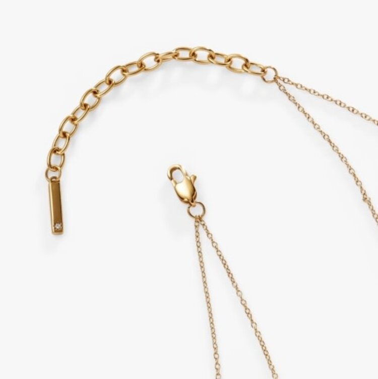 ALEX AND ANI double-layer crystal necklace