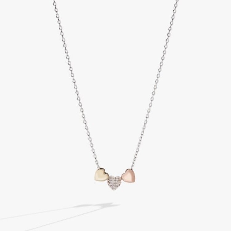 ALEX AND ANI crystal heart slider necklace