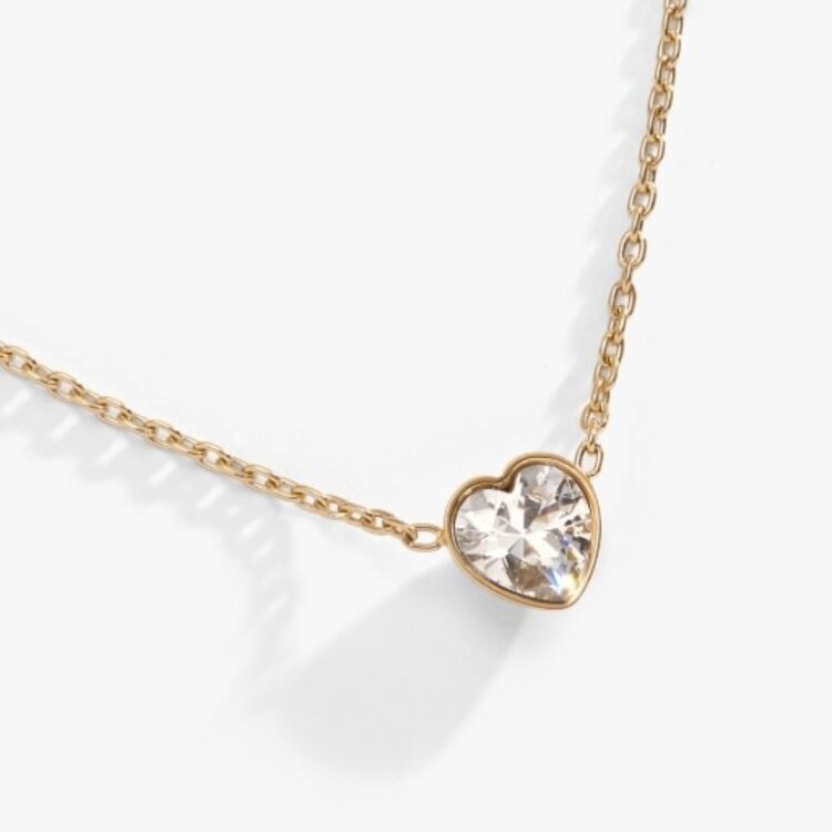 ALEX AND ANI crystal heart pendant necklace