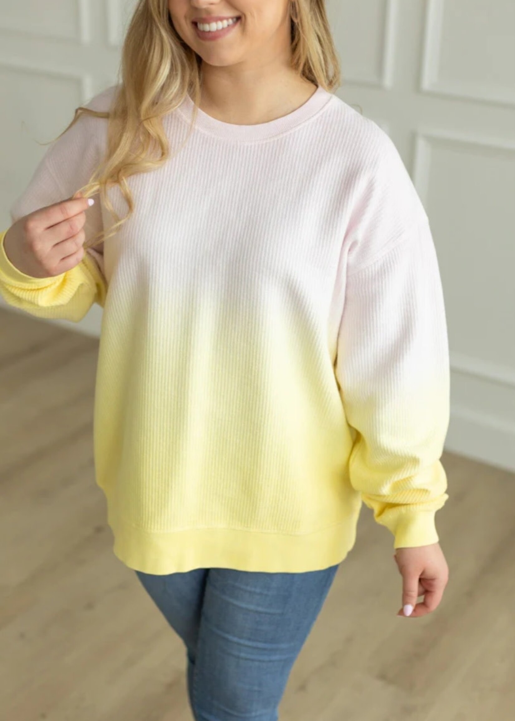 Moon Ryder Ombré Corded Crew