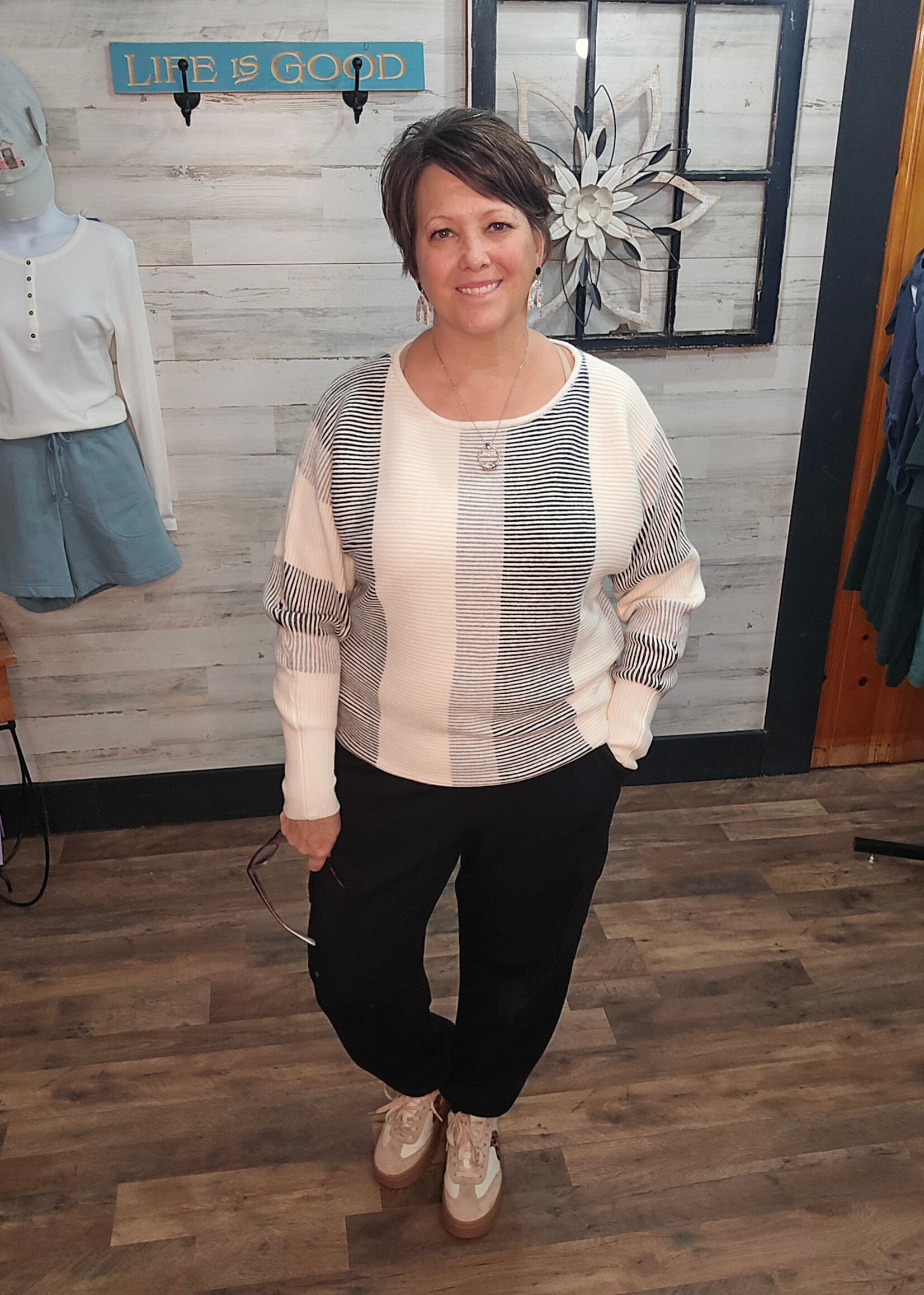 Kerin Hart Effortless  striped sweater