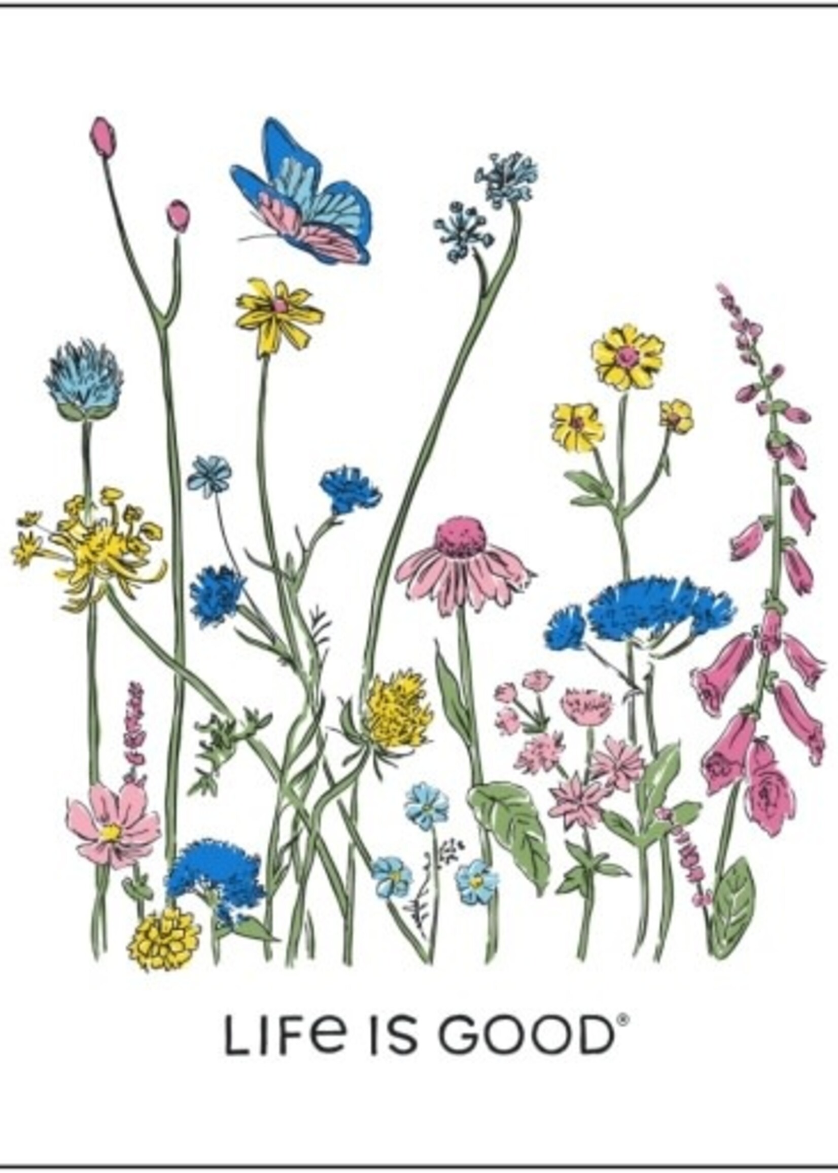 Life is Good WOMEN'S BUTTERFLY FLOWER POWER SHORT SLE