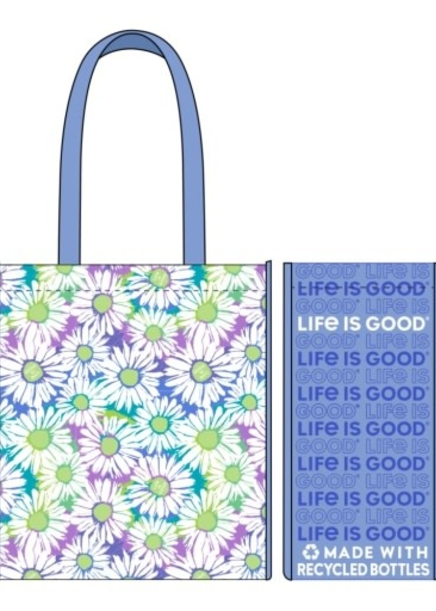 Life is Good TIE DYE DAISY PATTERN THE GOOD TOTE