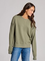 Life is Good WOMEN'S SOLID FRENCH TERRY BOXY CREW