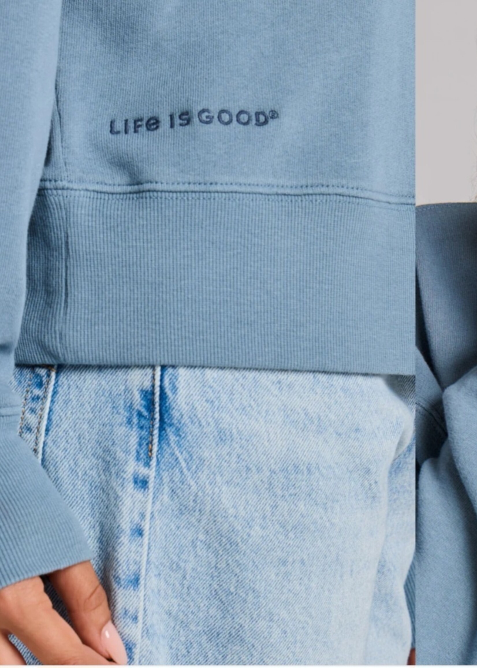 Life is Good WOMEN'S SOLID FRENCH TERRY BOXY QUARTER