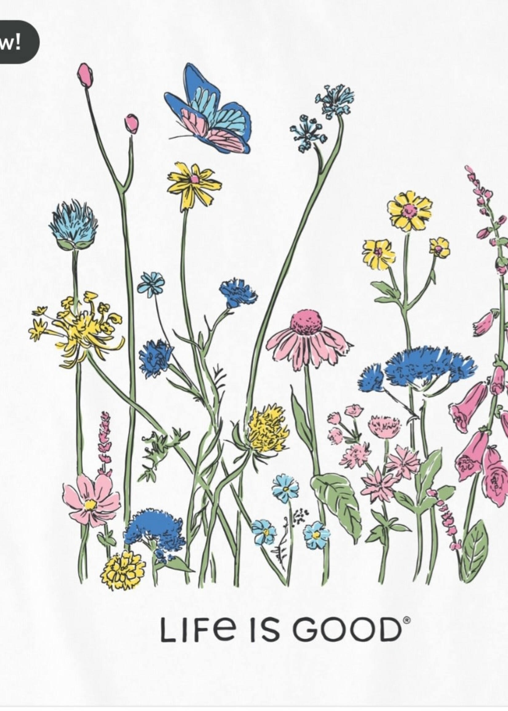 Life is Good WOMEN'S BUTTERFLY FLOWER POWER SHORT SLE