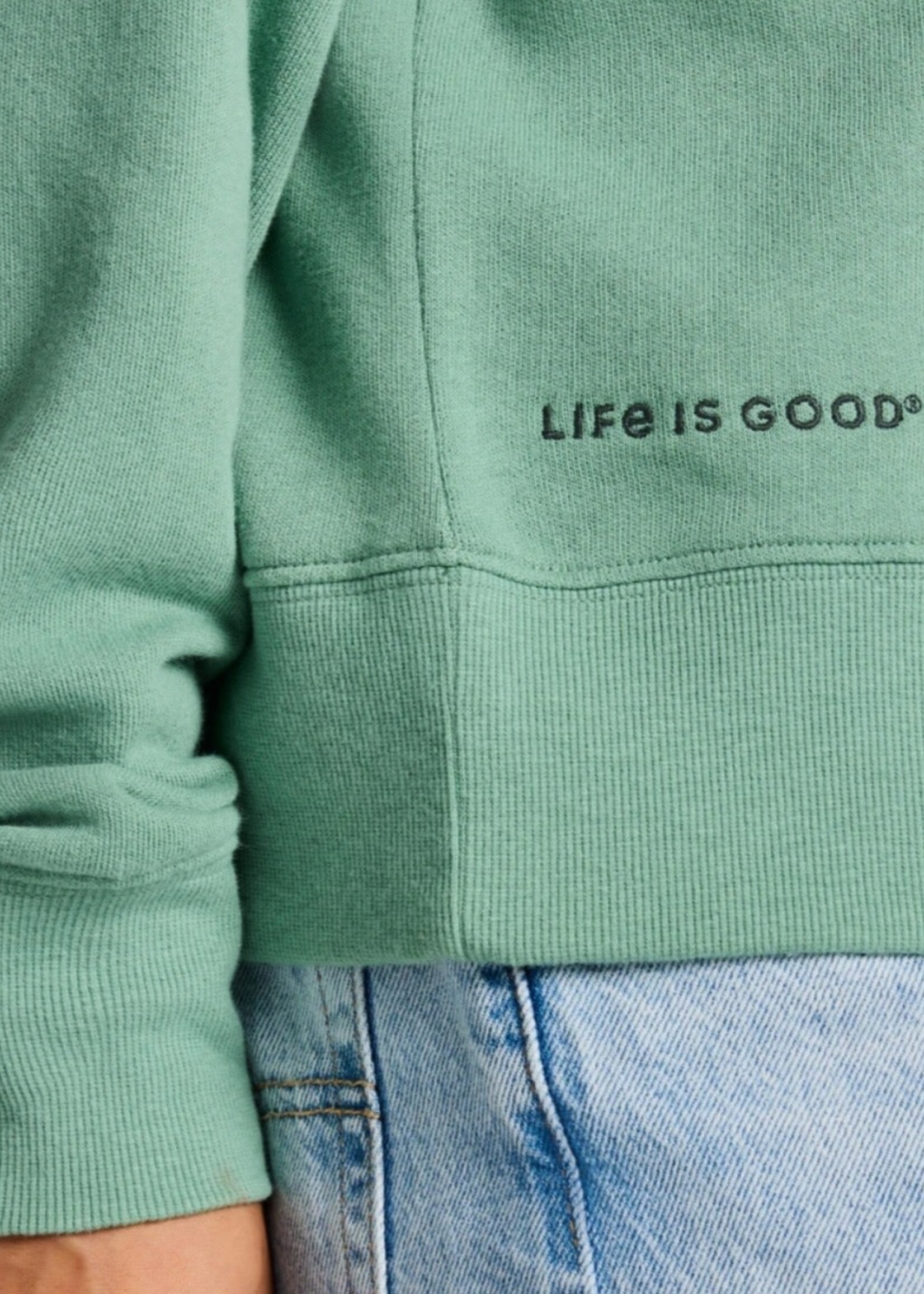 Life is Good WOMEN'S SOLID FRENCH TERRY BOXY QUARTER