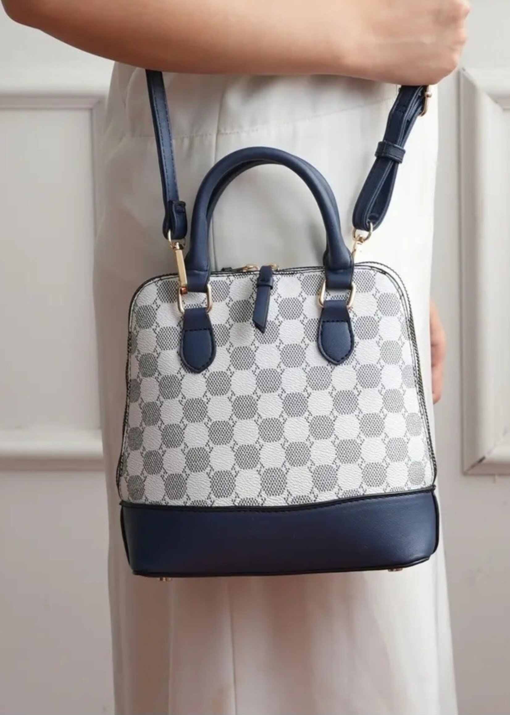 The Navy Mini Satchel