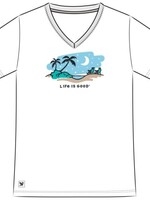 Life is Good WOMEN'S MOONLIT PALM VISTA SHORT SLEEVE