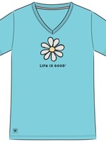 Life is Good WOMEN'S SINGLE DAISY SHORT SLEEVE CRUSHE