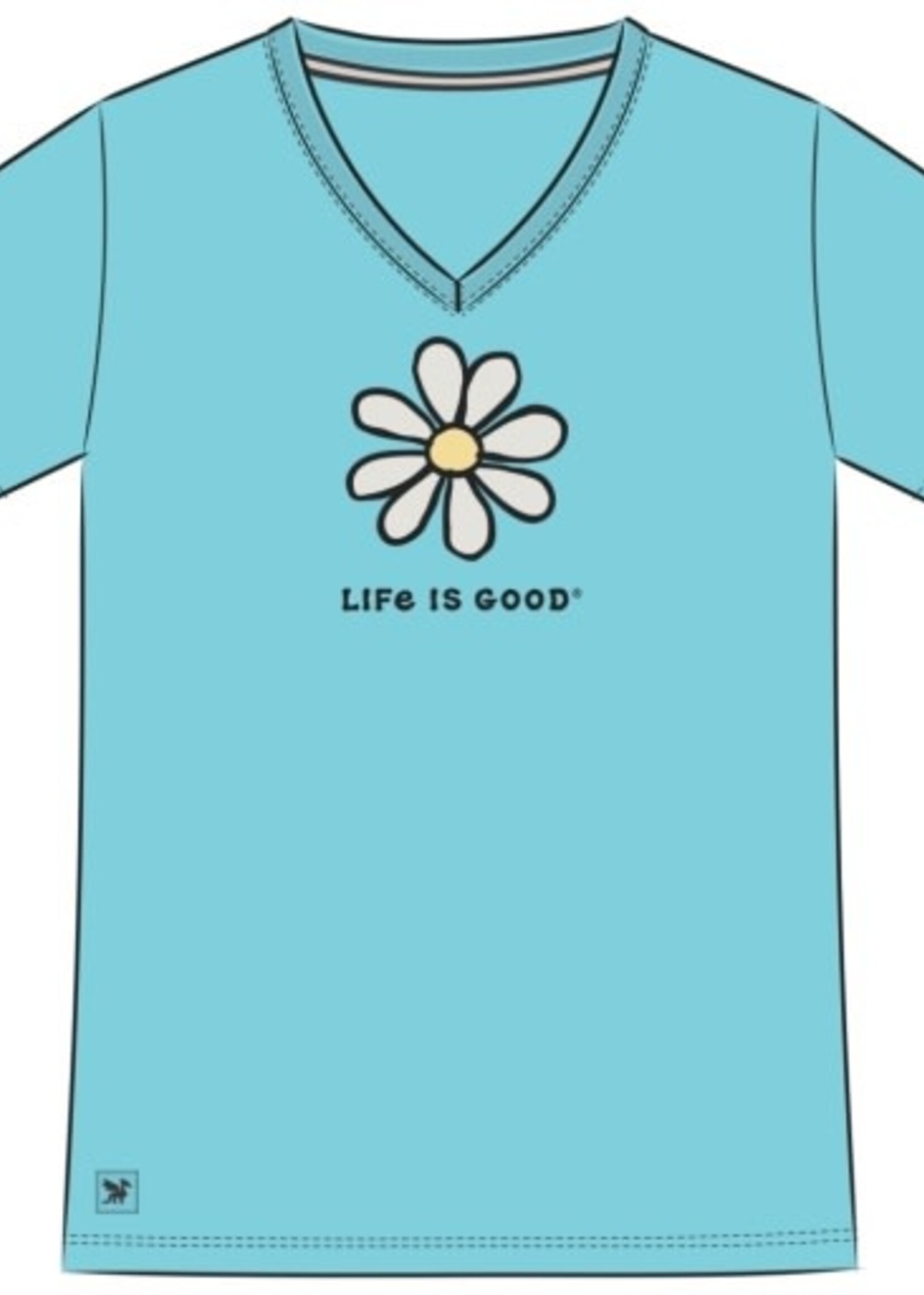 Life is Good WOMEN'S SINGLE DAISY SHORT SLEEVE CRUSHE